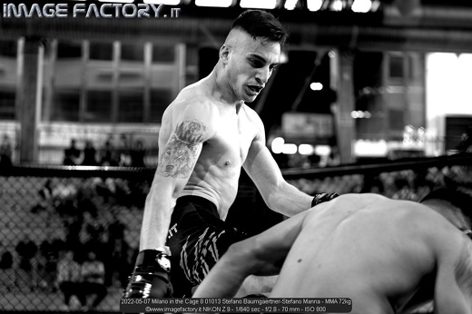 2022-05-07 Milano in the Cage 8 01013 Stefano Baumgaertner-Stefano Manna - MMA 72kg